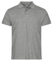 Heren Poloshirt Clique Single Jersey 028280 grijs melange